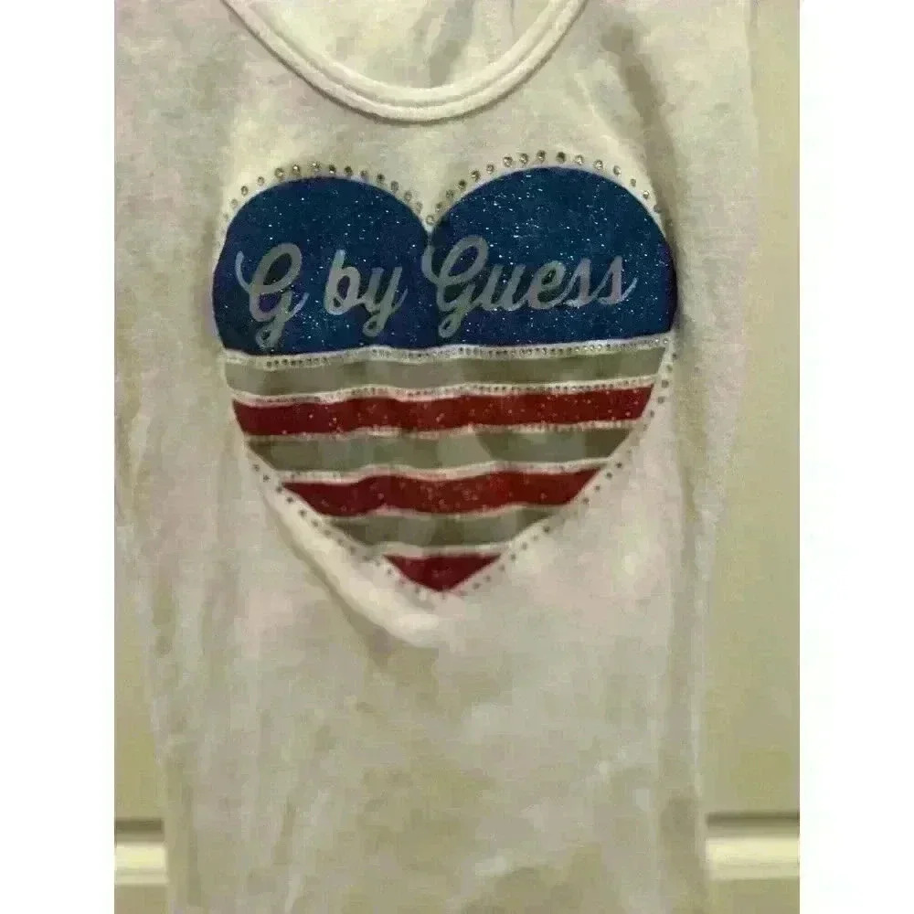 Guess Women’s White Heart Tank Top Shirt Sz. Small. - Picture 2 of 4